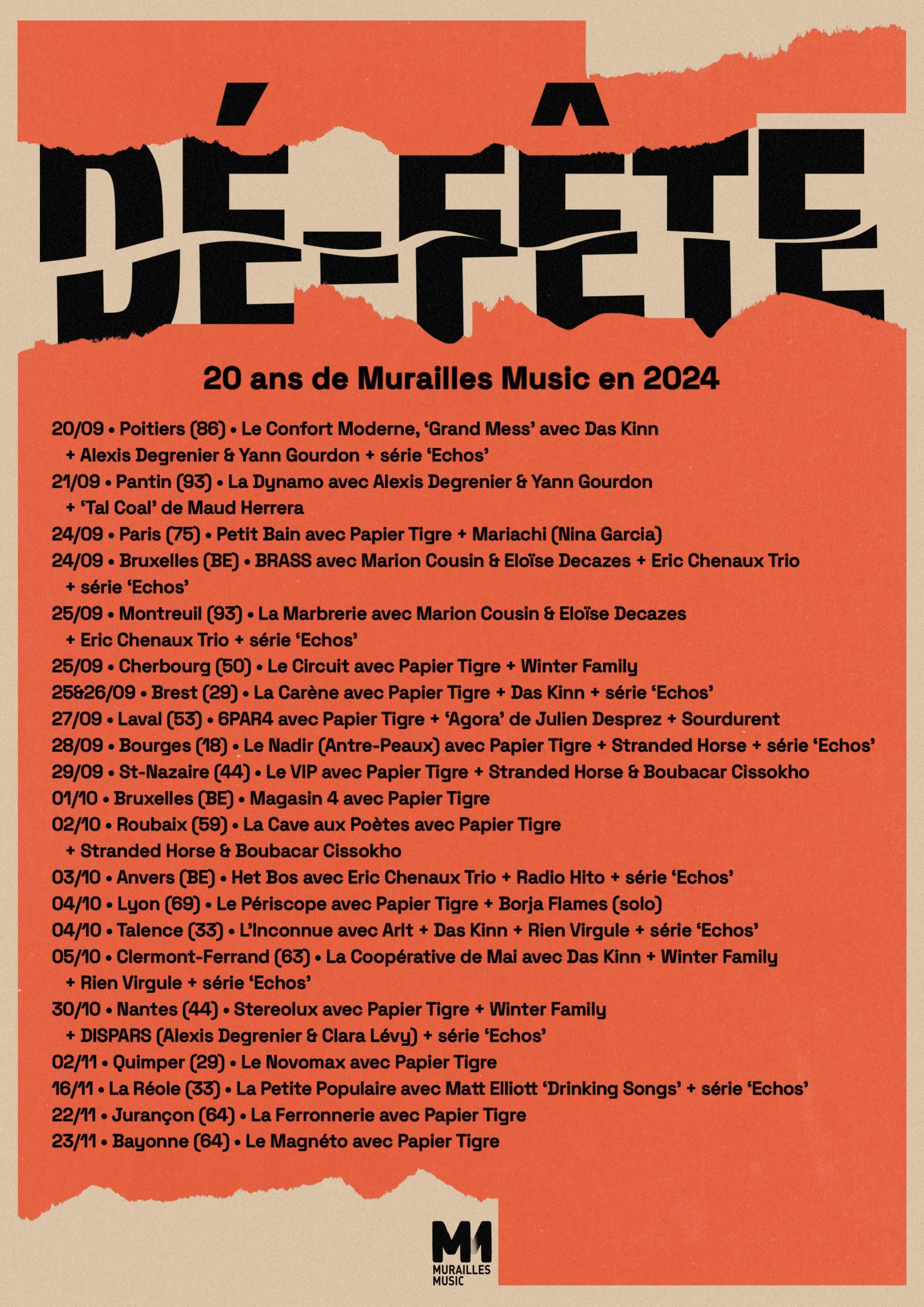 La ‘Dé-fête' : 20 ans de Murailles Music en 2024 - Murailles Music ...