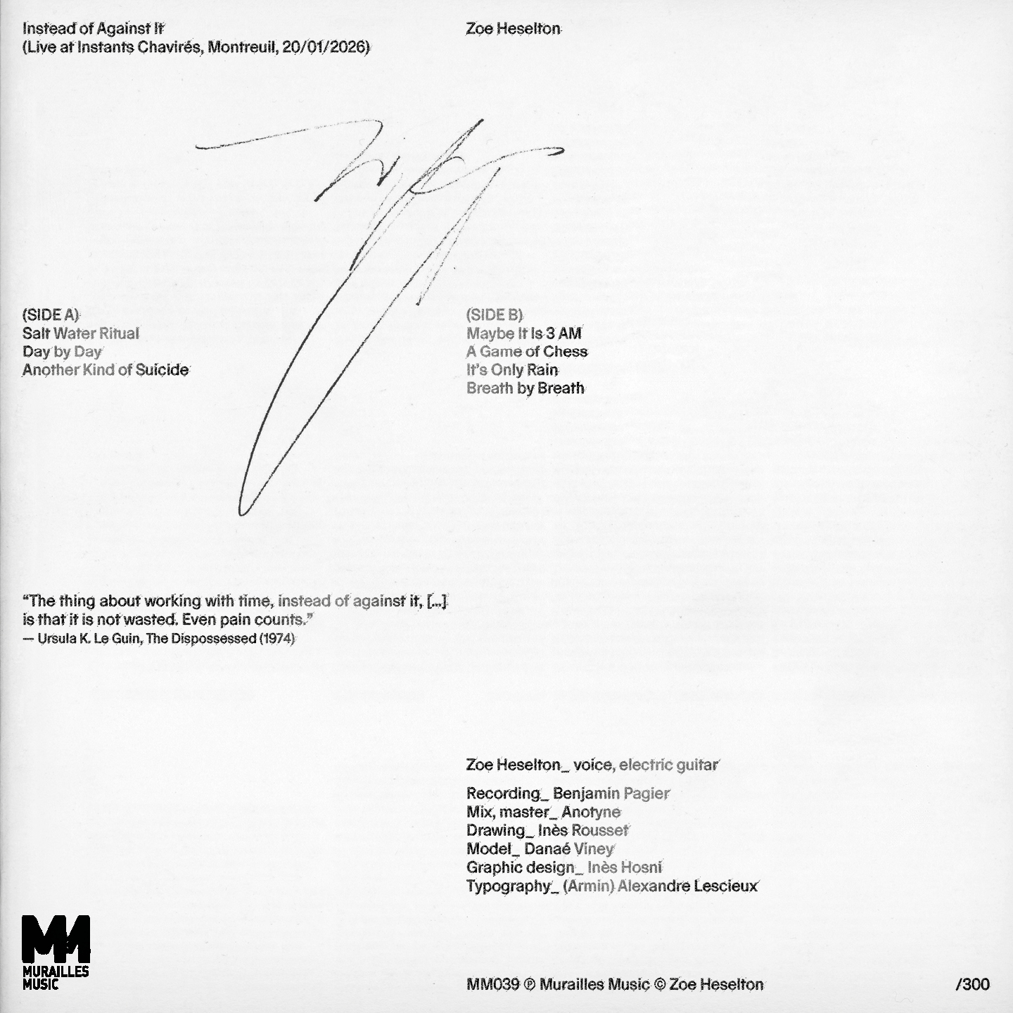 ‘Instead of Against It’ (Live at Instants Chavirés, 20/01/26)